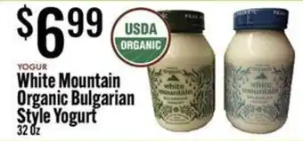 Jons International White Mountain Organic Bulgarian Style Yogurt offer