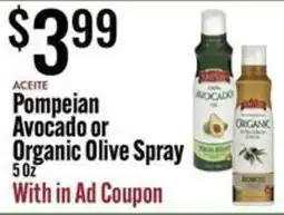 Jons International Pompeian Avocado or Organic Olive Spray offer