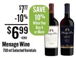 Jons International Menage Wine offer