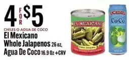 Jons International El Mexicano Whole Jalapenos Agua De Coco offer