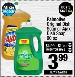 Super King Markets Palmolive Original Dish Soap or Ajax Dish Soap 90 oz offer