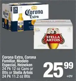 Super King Markets Corona Extra, Corona Familiar, Modelo Especial, Heineken, Stella Artois offer