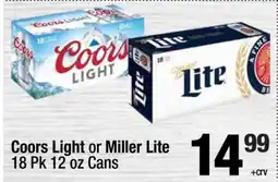 Super King Markets Coors Light or Miller Lite offer