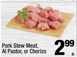 Super King Markets Pork Stew Meat, Al Pastor or Chorizo offer