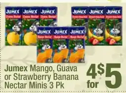 Super King Markets Jumex Mango, Guava or Strawberry Banana Nectar Minis 3 Pk offer