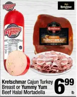 Super King Markets Kretschmar Cajun Turkey Breast or Yummy Yum Beef Halal Mortadella offer
