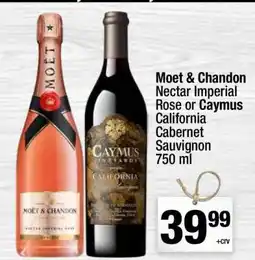Super King Markets Moët & Chandon Nectar Imperial Rose or Caymus California Cabernet Sauvignon offer