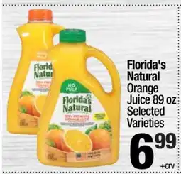 Super King Markets Florida's Natural Orange Juice 89 oz offer