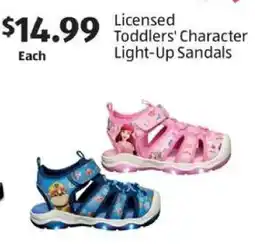 Aldi Licensed Toddlers' Character Light-Up Sandals offer