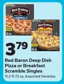 Save a Lot Red Baron Deep Dish Pizza or Breakfast Scramble Singles offer