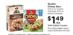 Kroger Quaker Chewy Bars offer