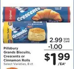 Kroger Pillsbury Grands Biscuits, Crescents or Cinnamon Rolls offer