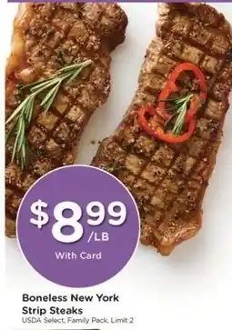 Kroger Boneless New York Strip Steaks offer