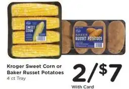 Kroger Kroger Sweet Corn or Baker Russet Potatoes offer
