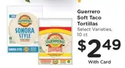 Kroger Guerrero soft taco tortillas offer