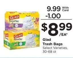 Kroger Glad Trash Bags offer