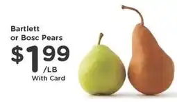 Kroger Bartlett or Bosc Pears offer