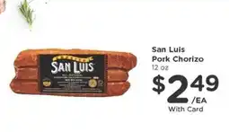 Kroger San Luis Pork Chorizo offer
