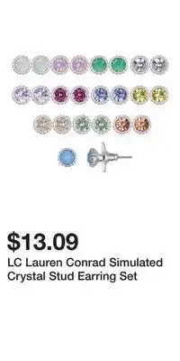 Kohl's LC Lauren Conrad Simulated Crystal Stud Earring Set offer
