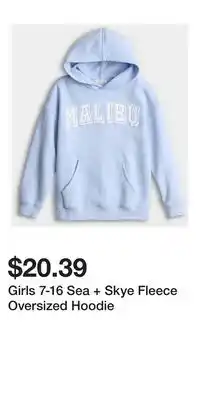 Kohl's Girls 7-16 Sea + Skye Fleece Oversized Hoodie offer