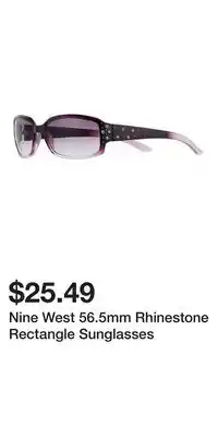 Kohl's Nine West 56.5mm Rhinestone Rectangle Sunglasses offer