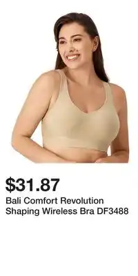 Kohl's Bali Comfort Revolution Shaping Wireless Bra DF3488 offer