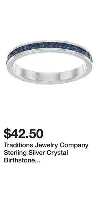 Kohl's Traditions Jewelry Company Sterling Silver Crystal Birthstone Eternity Ring offer
