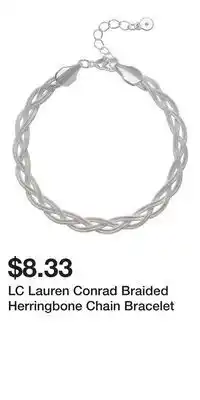 Kohl's LC Lauren Conrad Braided Herringbone Chain Bracelet offer