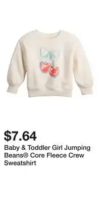 Kohl's Baby & Toddler Girl Jumping Beans Core Fleece Crew Sweatshirt offer