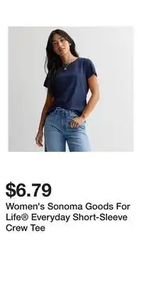 Kohl's Women's Sonoma Goods For Life Everyday Short-Sleeve Crew Tee offer