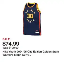 Dick's Sporting Goods Nike Youth 2024-25 City Edition Golden State Warriors Steph Curry #30 Swingman Jersey offer