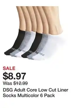 Dick's Sporting Goods DSG Adult Core Low Cut Liner Socks Multicolor offer