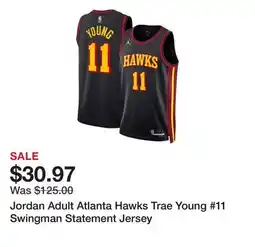 Dick's Sporting Goods Jordan Adult Atlanta Hawks Trae Young #11 Swingman Statement Jersey offer