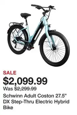Dick's Sporting Goods Schwinn Adult Coston 27.5 DX Step-Thru Electric Hybrid Bike offer