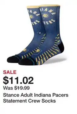 Dick's Sporting Goods Stance Adult Indiana Pacers Statement Crew Socks offer