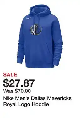 Dick's Sporting Goods Nike Men's Dallas Mavericks Royal Logo Hoodie offer