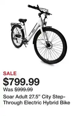 Dick's Sporting Goods Soar Adult 27.5 City Step-Through Electric Hybrid Bike offer