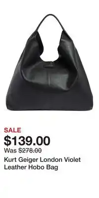 Nordstrom Kurt Geiger London Violet Leather Hobo Bag offer