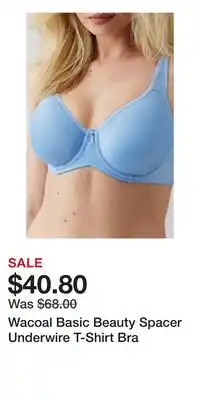 Nordstrom Wacoal Basic Beauty Spacer Underwire T-Shirt Bra offer
