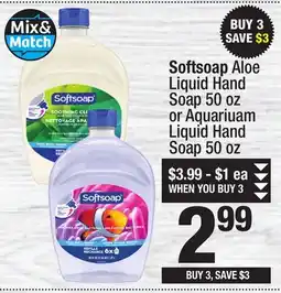 Super King Markets Softsoap Aloe Liquid Hand Soap 50 oz or Aquariuam Liquid Hand Soap 50 oz offer