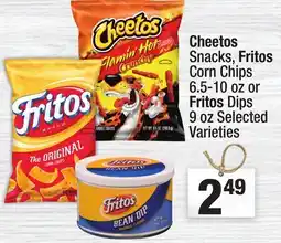 Super King Markets Cheetos Snacks, Fritos Corn Chips 6.5-10 oz or Fritos Dips 9 oz offer