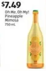 Aldi Oh Me. Oh My! Pineapple Mimosa offer