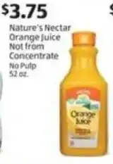 Aldi Nature's Nectar Orange Juice offer