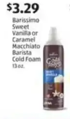 Aldi Barissimo Sweet Vanilla or Caramel Macchiato Barista Cold Foam offer