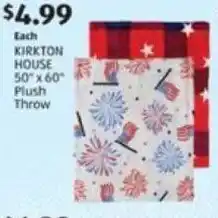 Aldi Kirkton house plush throw offer
