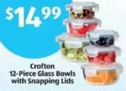 Aldi Crofton Glass Bowls with Snapping Lids offer