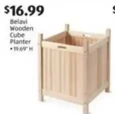 Aldi Belavi Wooden Cube Planter offer
