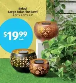 Aldi Belavi Large Solar Fire Bowl offer