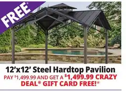 Ocean State Job Lot 12' x 12' Steel Hardtop Pavilion offer