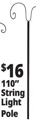 Ocean State Job Lot Outdoor Living Accents Wrought Iron Outdoor String Light Pole 110 offer